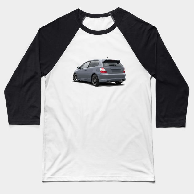 Civic EP3 Baseball T-Shirt by ArtyMotive